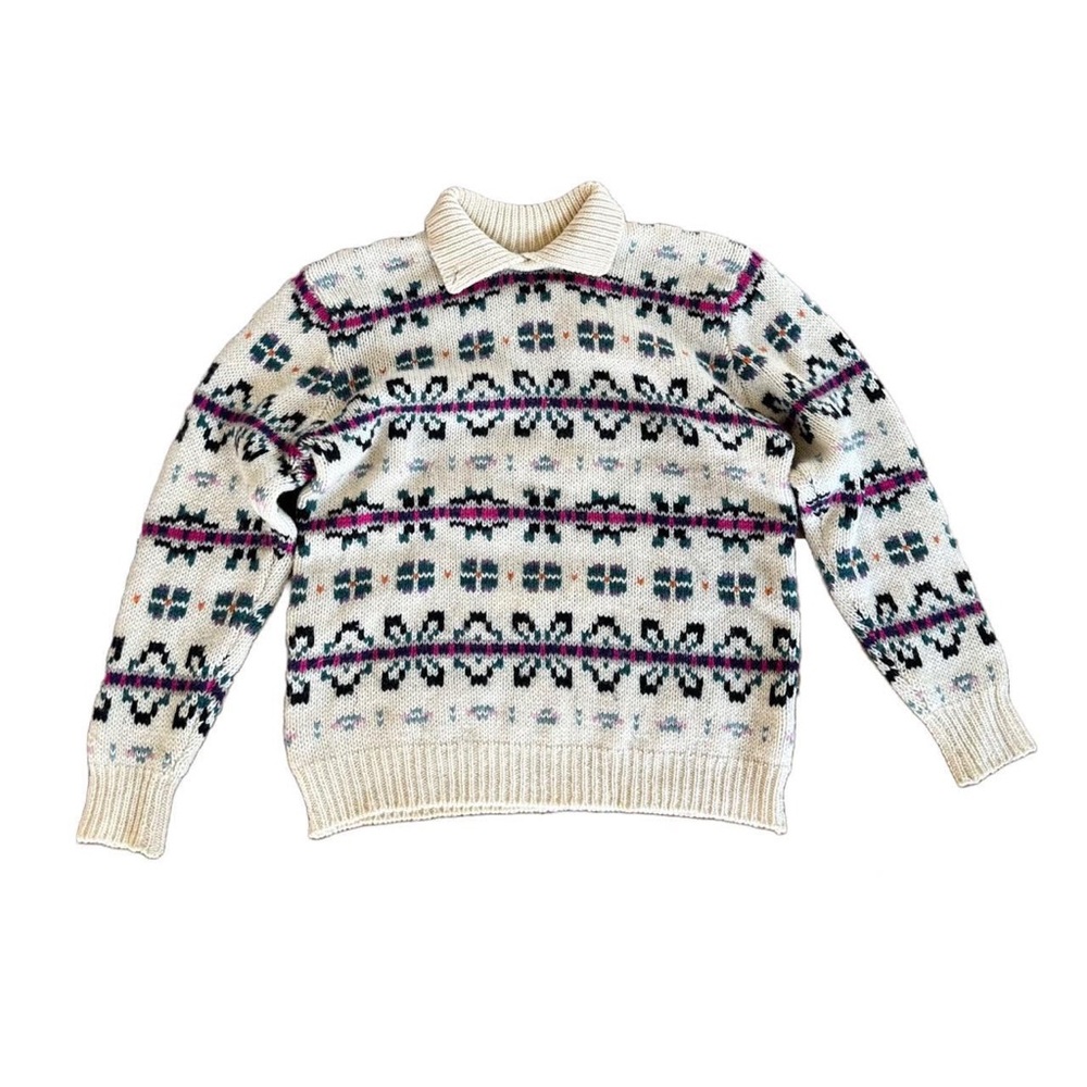 70s vintage knit wool sweater